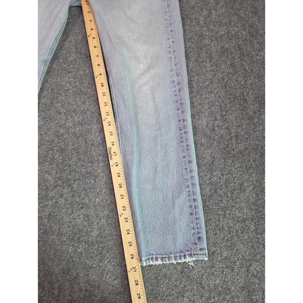 Levi's 501xx Jeans Mens 32x32 Light Wash Distressed Vintage 90s Made in USA - Picture 6 of 14